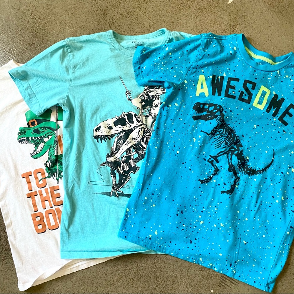 Dinosaur Skeleton Tees. Children's Place. Size Boys XXL, 18.